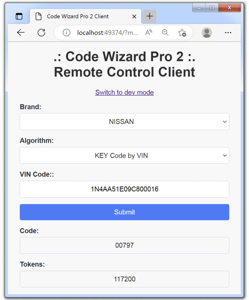 CWP-2 Web Client (user mode)